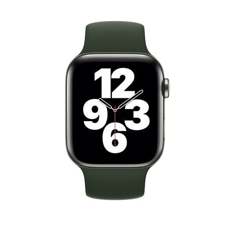 Solo Loop Link serie bandje - Maat: L - Leger Groen - Geschikt voor Apple Watch 38mm / 40mm / 41mm