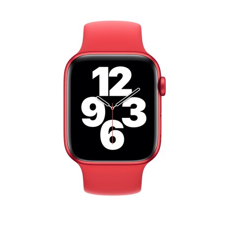 Solo Loop Link serie bandje - Maat: L - Rood - Geschikt voor Apple Watch 38mm / 40mm / 41mm