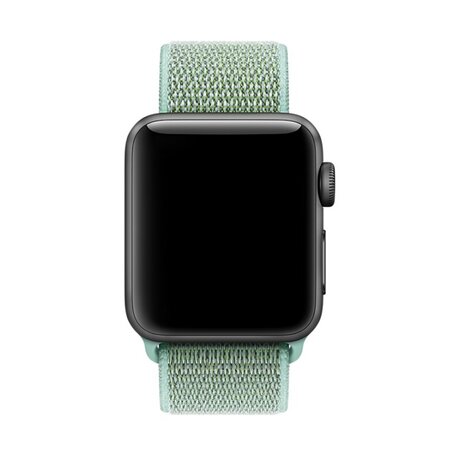 Sport Loop nylon bandje - Mintgroen - Geschikt voor Apple Watch 38mm / 40mm / 41mm