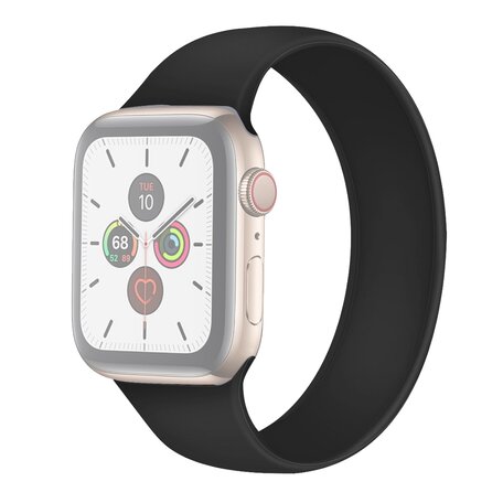 Solo Loop Link serie bandje - Maat: S - Zwart - Geschikt voor Apple Watch 38mm / 40mm / 41mm