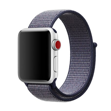 Sport Loop nylon bandje - Navy blauw - Geschikt voor Apple Watch 38mm / 40mm / 41mm