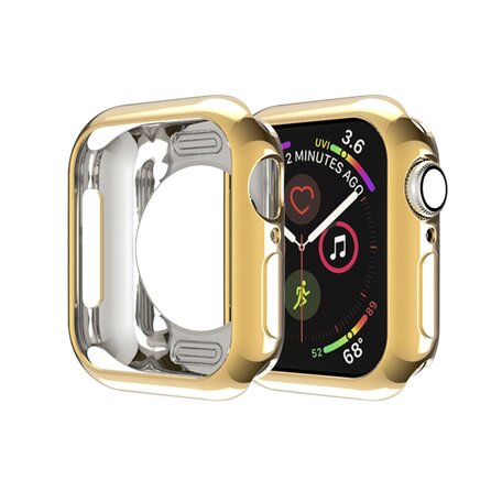 Siliconen case 38mm - Goud - Geschikt voor Apple Watch 38mm