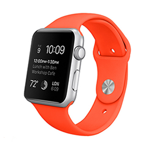 Rubberen sportbandje - Oranje - Geschikt voor Apple Watch 38mm / 40mm / 41mm