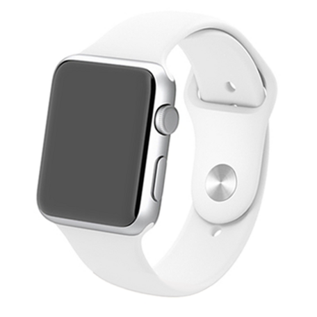 Rubberen sportbandje - Wit - Geschikt voor Apple Watch 38mm / 40mm / 41mm