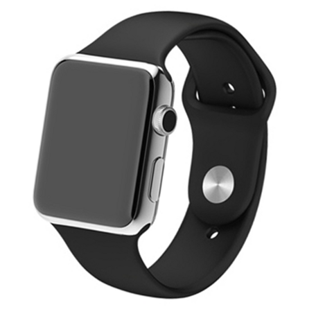 Rubberen sportbandje - Zwart - Geschikt voor Apple Watch 38mm / 40mm / 41mm