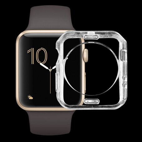 Siliconen Case 42mm - Transparant - Geschikt voor Apple Watch 42mm