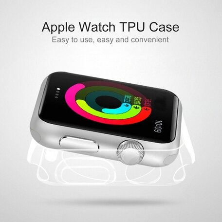 Siliconen Case 42mm - Transparant - Geschikt voor Apple Watch 42mm