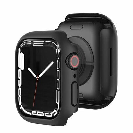 Apple Watch 45mm Hard case (open front) - Zwart - Geschikt voor Apple Watch 45mm