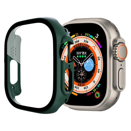 Apple Watch Ultra case - Donkergroen - Geschikt voor Apple Watch 49mm
