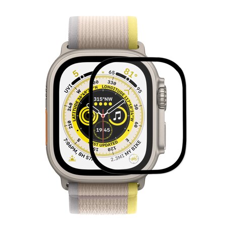Screen protector Ultra Apple Watch - Full cover - Geschikt voor Apple watch 49mm