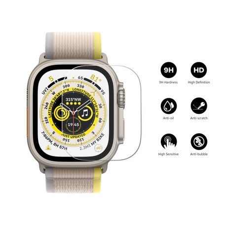 Screen protector Ultra Apple Watch - Tempered Glass - Geschikt voor Apple watch 49mm