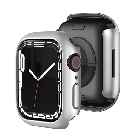 Apple Watch 41mm Hard case (open front) - Zilver - Geschikt voor Apple Watch 41mm