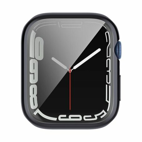 Siliconen case (volledig beschermd) 41mm - Zwart - Geschikt voor Apple watch 41mm