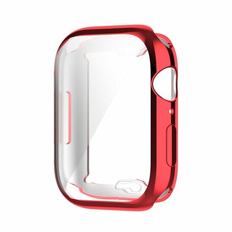 Siliconen case (volledig beschermd) 41mm - Rood - Geschikt voor Apple watch 41mm
