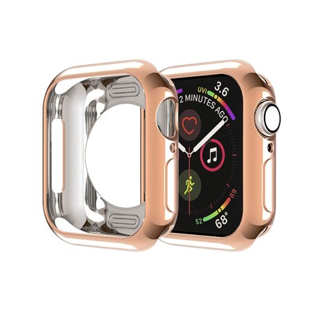 Siliconen case 40mm - Rosé goud - Geschikt voor Apple Watch 40mm