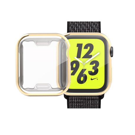 Siliconen case (volledig beschermd) 40mm - Goud - Geschikt voor Apple watch 40mm