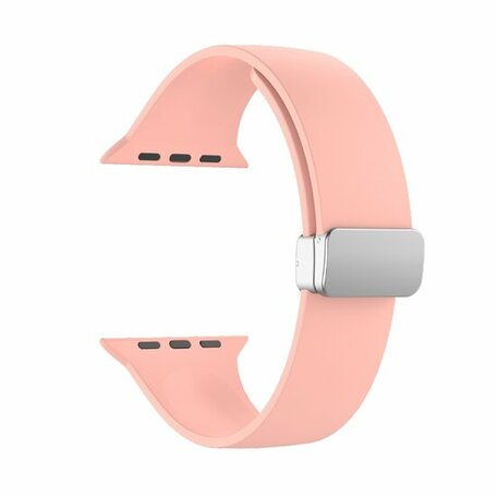 Siliconen bandje - Folding Buckle - Roze - Geschikt voor Apple Watch 42mm / 44mm / 45mm / 49mm