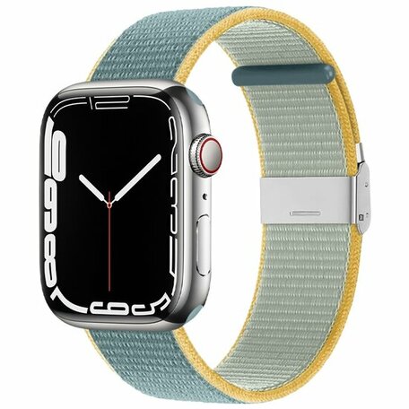 Nylon bandje met klemsluiting - Teal - Geschikt voor Apple Watch 42mm / 44mm / 45mm / 49mm