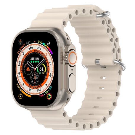 Ocean bandje - Starlight - Geschikt voor Apple Watch 42mm / 44mm / 45mm / 49mm