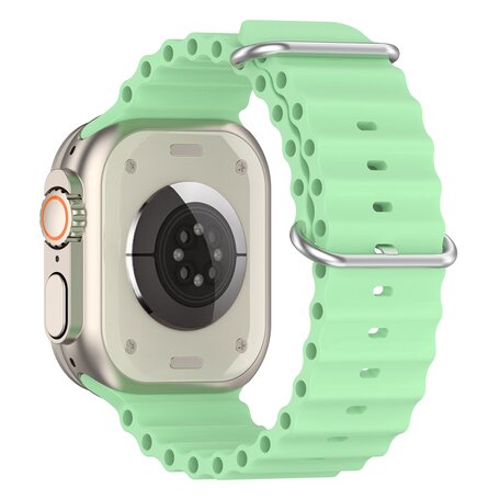 Ocean bandje - Lichtgroen - Geschikt voor Apple Watch 42mm / 44mm / 45mm / 49mm