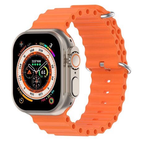 Ocean bandje - Oranje - Geschikt voor Apple Watch 42mm / 44mm / 45mm / 49mm