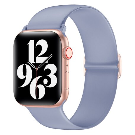 Elastische Solo Loop bandje - Lavendel - Geschikt voor Apple Watch 42mm / 44mm / 45mm / 49mm