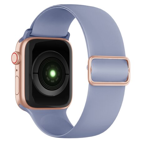 Elastische Solo Loop bandje - Lavendel - Geschikt voor Apple Watch 42mm / 44mm / 45mm / 49mm