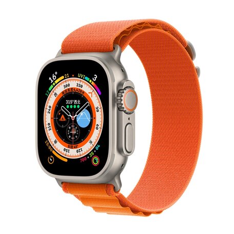 Alpine Loop bandje - Oranje - Geschikt voor Apple Watch 42mm / 44mm / 45mm / 49mm