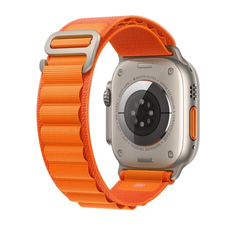 Alpine Loop nylon bandje - Oranje - Geschikt voor Apple Watch 42mm / 44mm / 45mm / 49mm