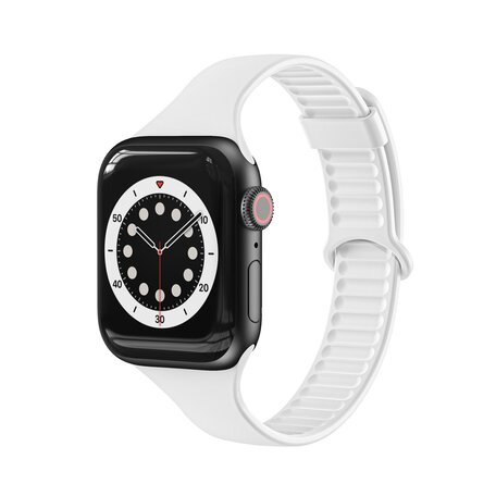 TPU Slim Fit bandje - Wit - Geschikt voor Apple Watch 42mm / 44mm / 45mm / 49mm