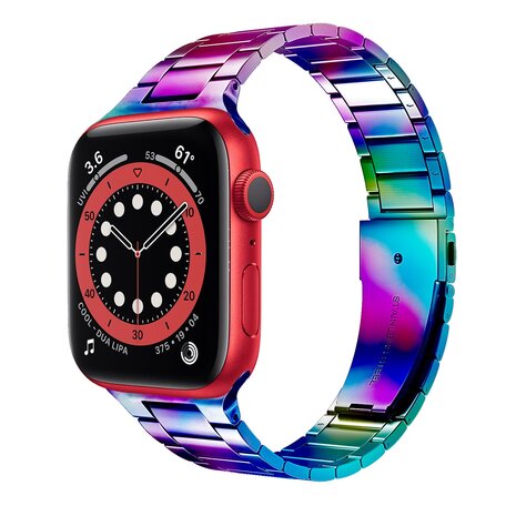 Stalen schakelband - Multicolor - Geschikt voor Apple watch 42mm / 44mm / 45mm / 49mm