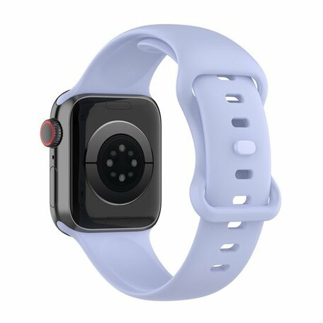 Siliconen sportbandje - Licht paars - Maat: M/L - Geschikt voor Apple Watch 42mm / 44mm / 45mm / 49mm