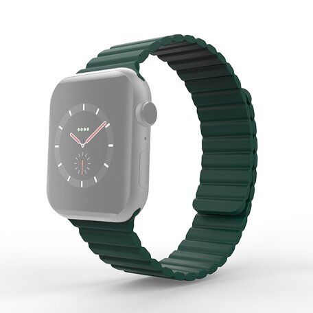 Siliconen Loop bandje - Groen - Geschikt voor Apple Watch 42mm / 44mm / 45mm / 49mm