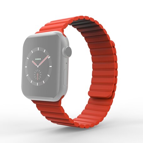 Siliconen Loop bandje - Rood - Geschikt voor Apple Watch 42mm / 44mm / 45mm / 49mm