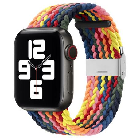 Braided nylon bandje - Multicolor Summer - Geschikt voor Apple Watch 42mm / 44mm / 45mm / 49mm