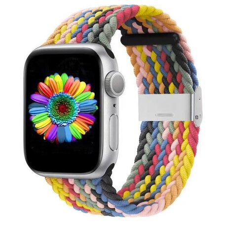 Braided bandje - Multicolor Spring - Geschikt voor Apple Watch 42mm / 44mm / 45mm / 49mm