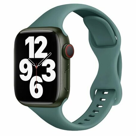 Sportbandje Slim Fit - Groen - Geschikt voor Apple Watch 42mm / 44mm / 45mm / 49mm