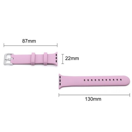 Rubberen sportbandje met gesp - Roze - Geschikt voor Apple Watch 42mm / 44mm / 45mm / 49mm