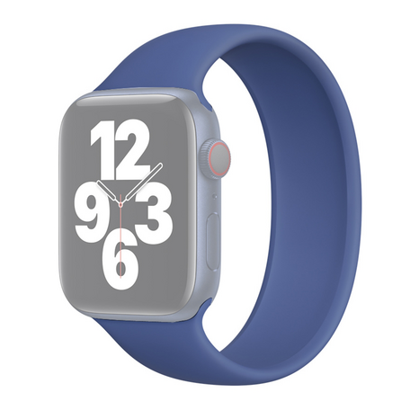 Solo Loop Link serie bandje - Maat: L - Donkerblauw - Geschikt voor Apple Watch 42mm / 44mm / 45mm / 49mm