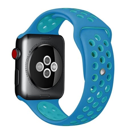 Sportbandje - Maat: S/M - Blauw - Geschikt voor Apple Watch 42mm / 44mm / 45mm / 49mm