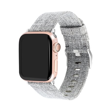 Canvas bandje - Grijs - Geschikt voor Apple Watch 42mm / 44mm / 45mm / 49mm