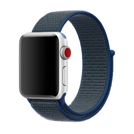 Sport Loop bandje - Donkerblauw - Geschikt voor Apple Watch 42mm / 44mm / 45mm / 49mm