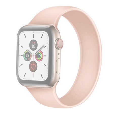 Solo Loop Link serie bandje - Maat: S - Roze - Geschikt voor Apple Watch 42mm / 44mm / 45mm / 49mm