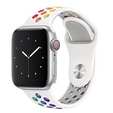 Sportbandje - Maat: M/L - Multicolor - Geschikt voor Apple Watch 42mm / 44mm / 45mm / 49mm