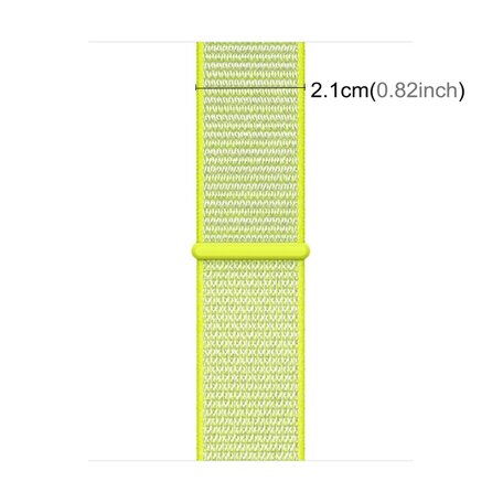 Sport Loop nylon bandje - Neon groen - Geschikt voor Apple Watch 42mm / 44mm / 45mm / 49mm