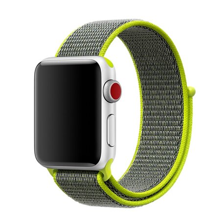 Sport Loop nylon bandje - Groen - Geschikt voor Apple Watch 42mm / 44mm / 45mm / 49mm