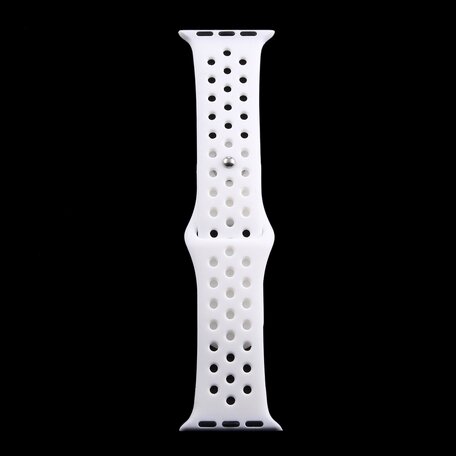 Holow Edition Sportbandje - Wit - Geschikt voor Apple Watch 42mm / 44mm / 45mm / 49mm