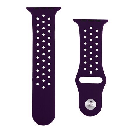 Holow Edition Sportbandje - Donker paars - Geschikt voor Apple Watch 42mm / 44mm / 45mm / 49mm