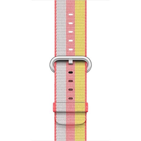 Nylon bandje - Rood / Geel - Geschikt voor Apple Watch 42mm / 44mm / 45mm / 49mm