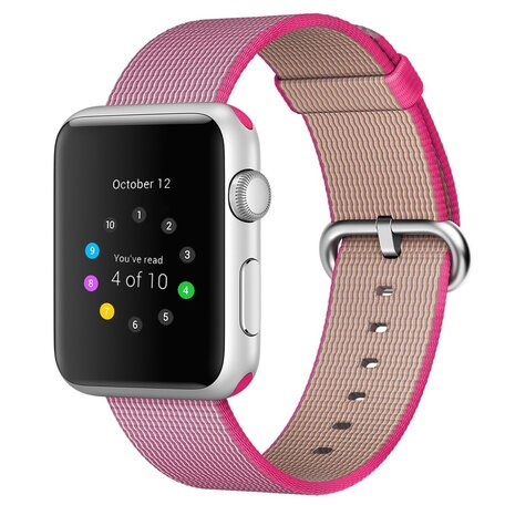 Nylon bandje - Roze - Geschikt voor Apple Watch 42mm / 44mm / 45mm / 49mm